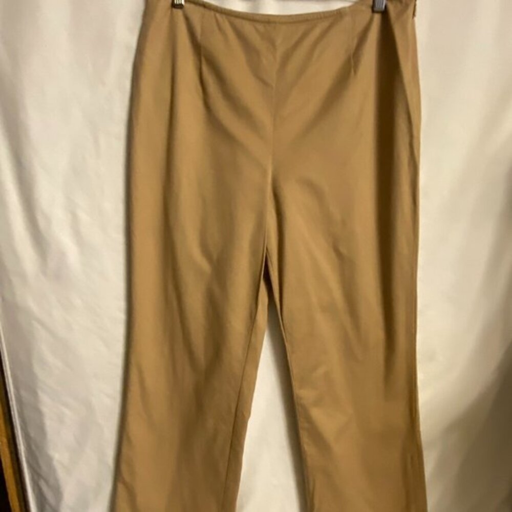 Loft Tan Zippered Leg Pants Size 14